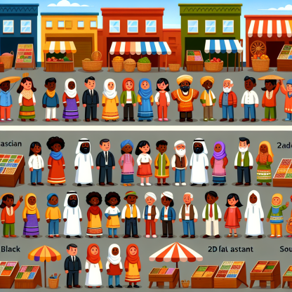 Busy Town Market Day Paint By Diamonds Kits