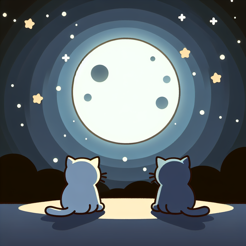 Moonlit Cat Whisper Painting Diamond Kit