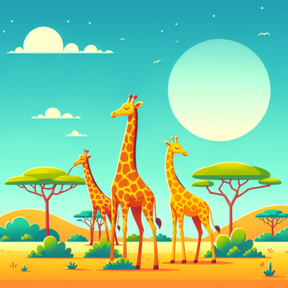 Giraffe's Tall Tale Diamond Painting
