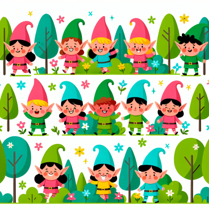 Enchanting Elves In The Enchanted Forest Paint By Diamond