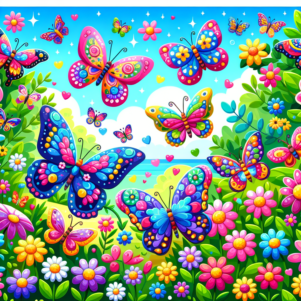 Rainbow Butterfly Adventure Paint By Color