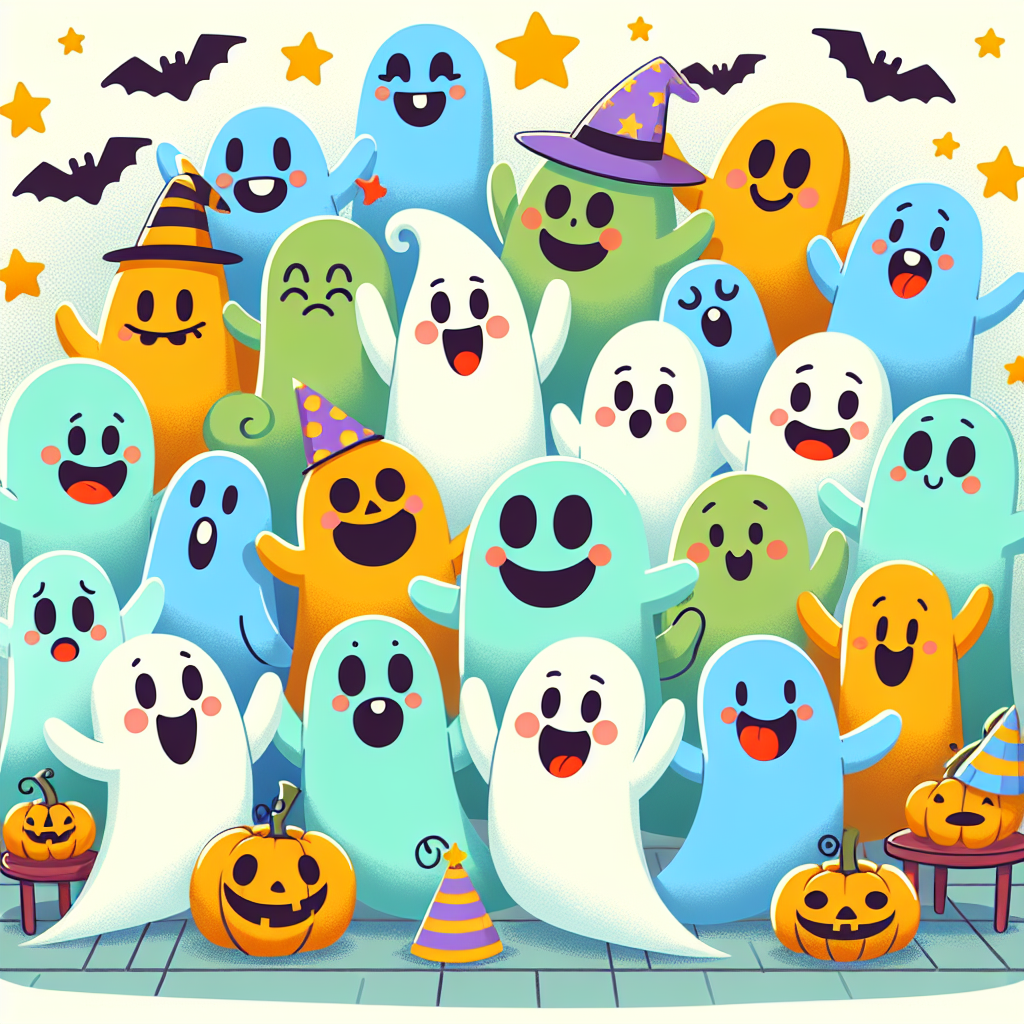 Giggling Ghosts Party Paint By Color