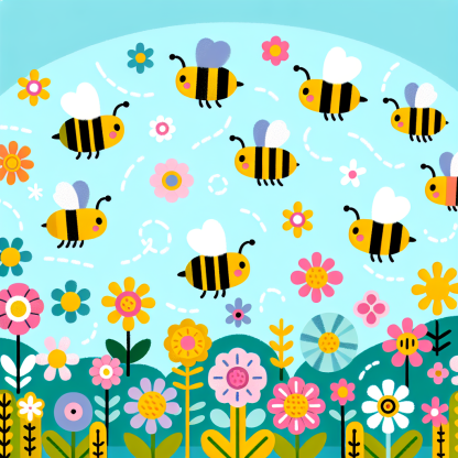 Busy Bee Garden Adventure Painting Diamond Kit