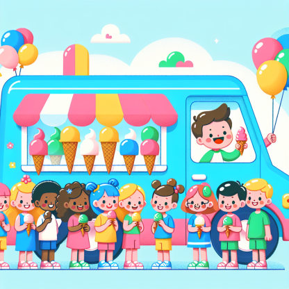 Ice Cream Truck Parade Paint By Diamonds