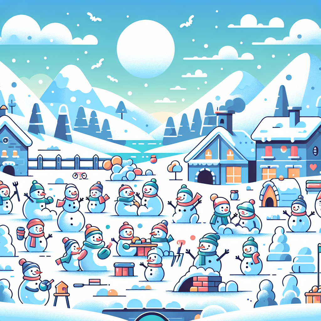 Snowman Village Paint By Diamonds Art
