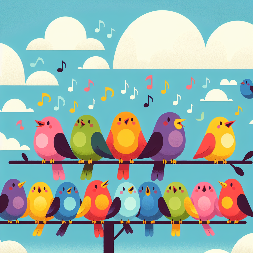 Singing Birds Melody Paint By Color
