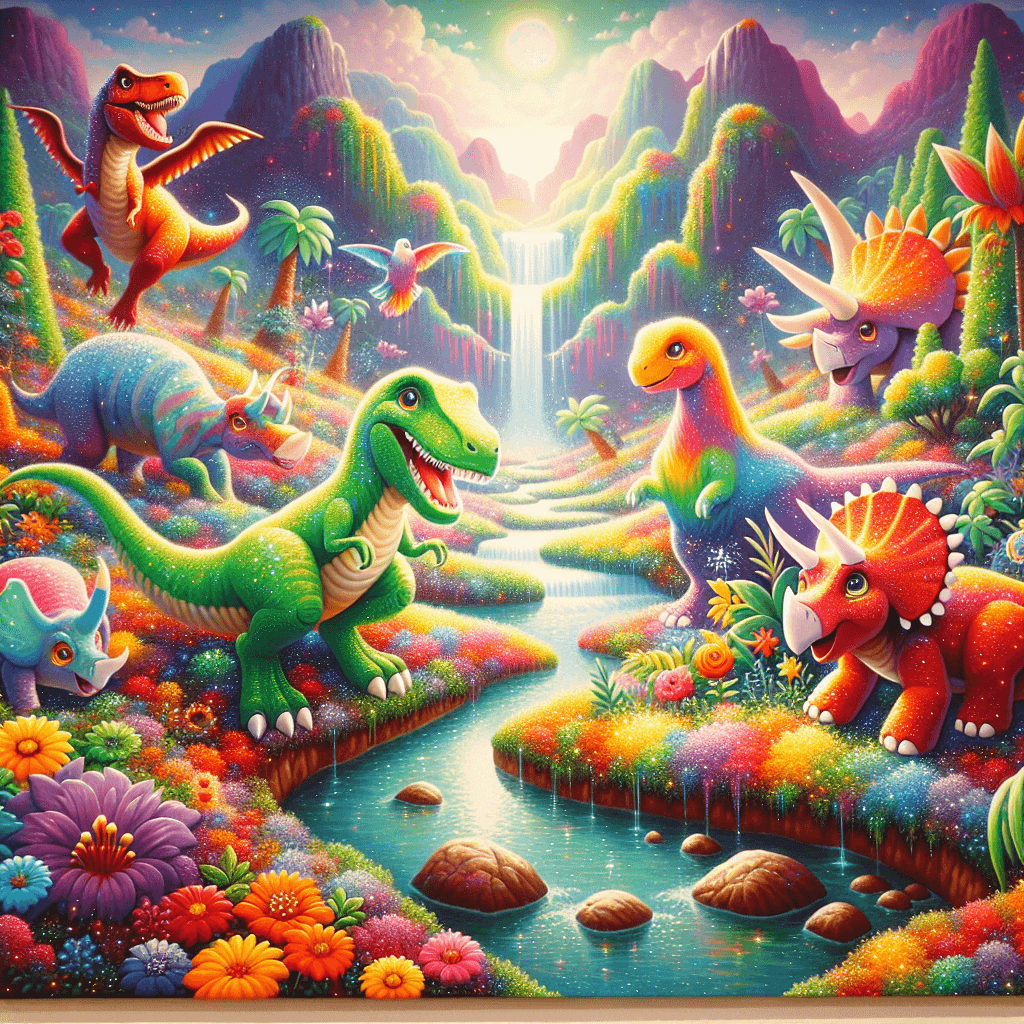 Exploring Dinosaur Valley Paint By Diamonds Kits