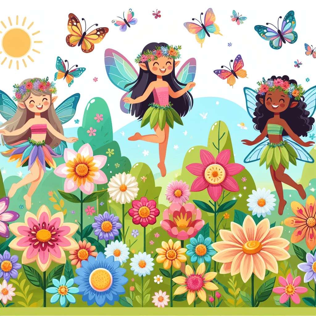 Sunny Flower Fairy Festival Painting By Diamonds Kit