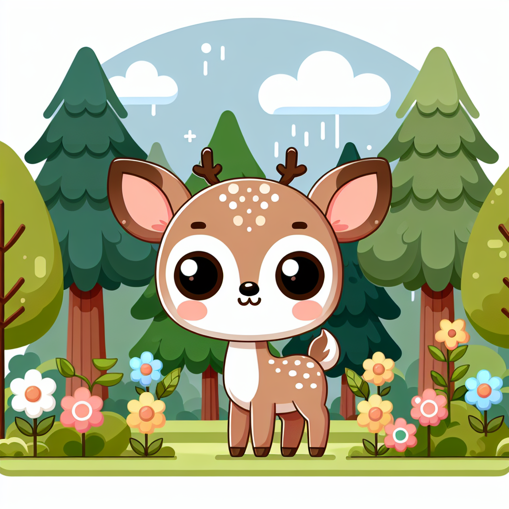 Friendly Forest Deer Paint By Color