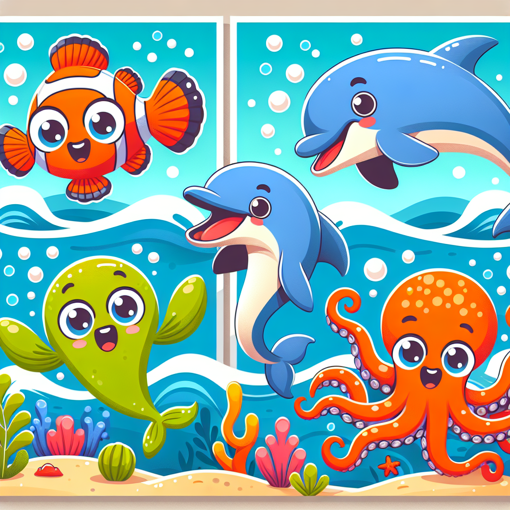 Silly Ocean Creatures Paint By Diamonds Kits