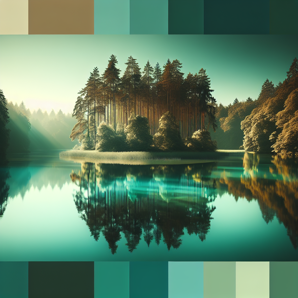 Quiet Forest Reflection DIY Paint By Diamonds