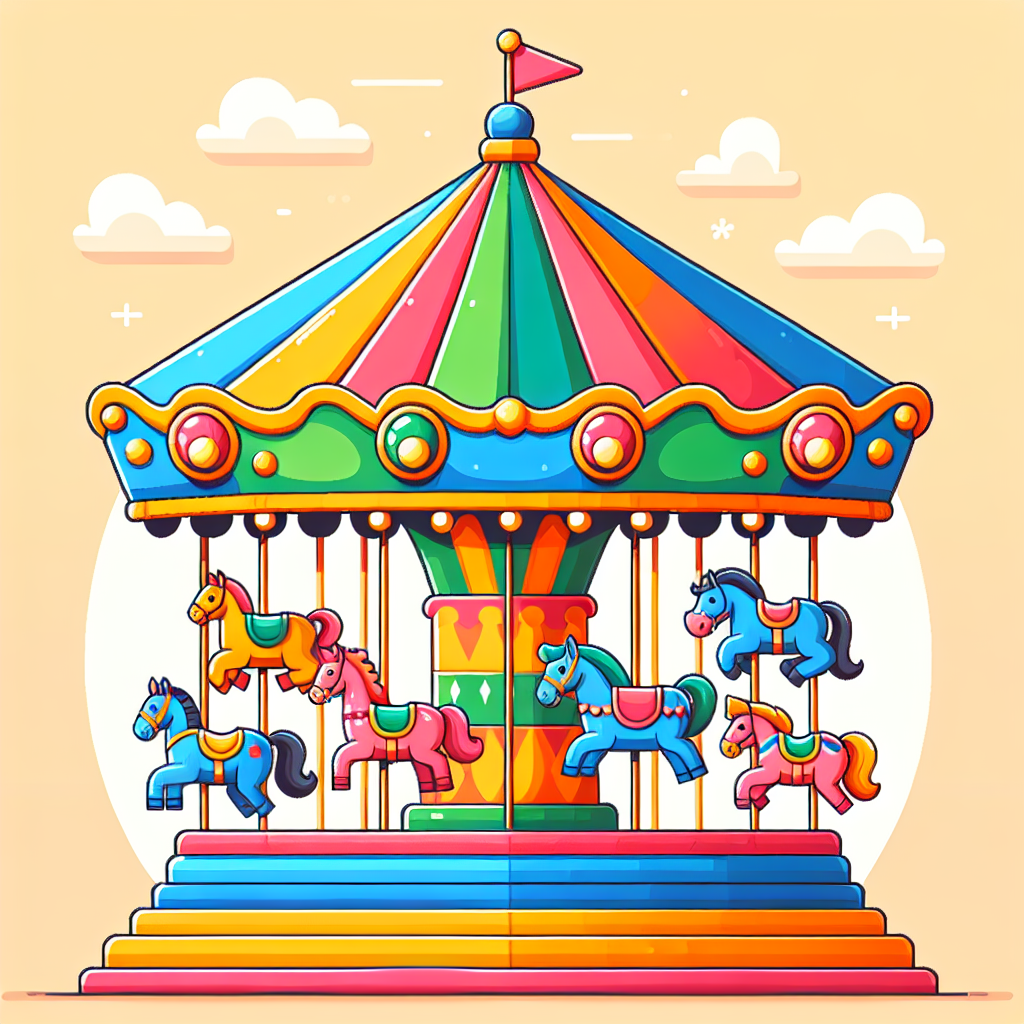 Charming Circus Carousel Painting By Diamonds Kit