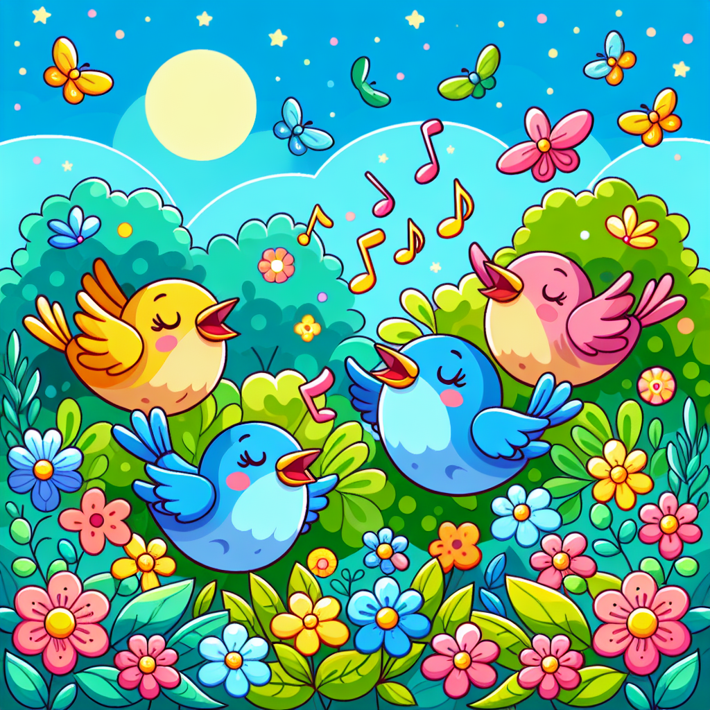 Musical Garden Birds Paint By Diamonds Kits
