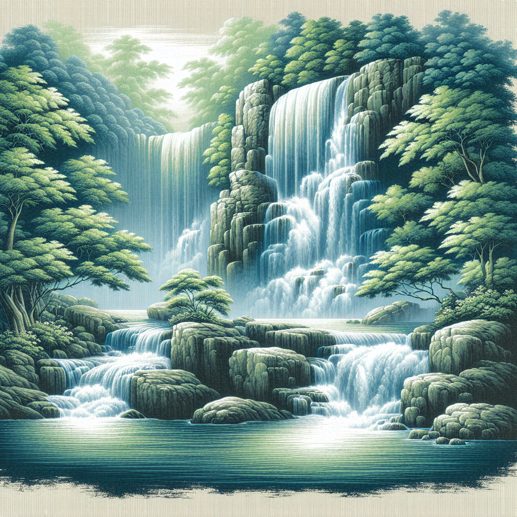Whispering Waterfalls Painting Diamond Kit