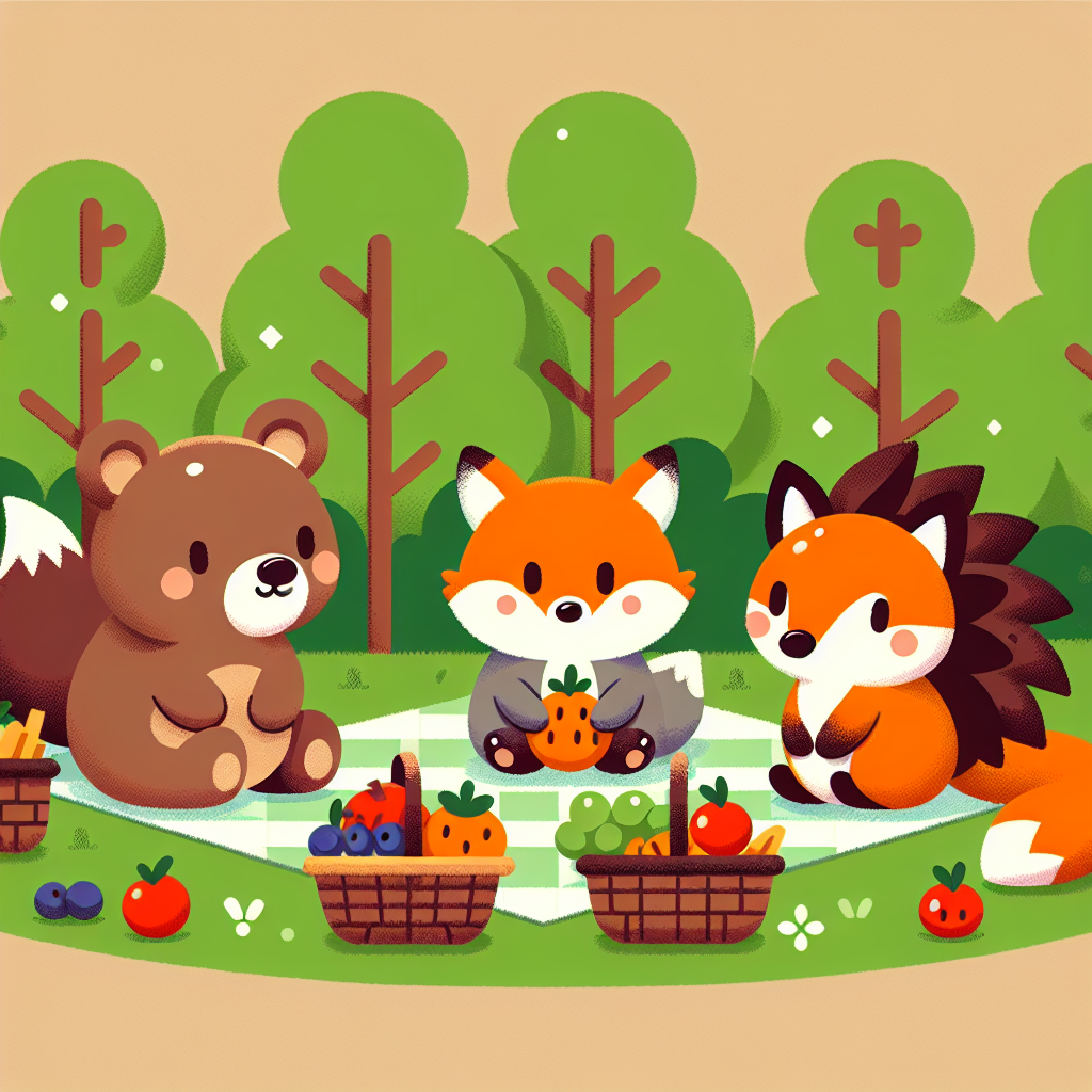 Forest Animals' Picnic Diamond Painting