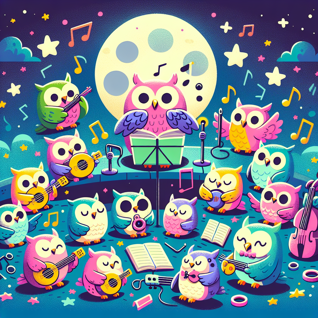 Hooting Owl Orchestra Painting By Diamonds Kit