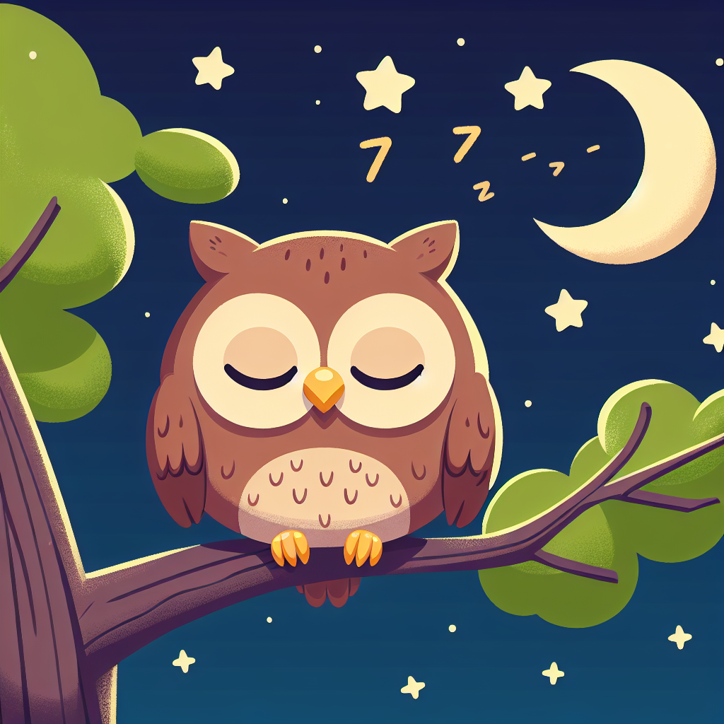 Starry Night Sleepy Owl DIY Paint By Diamonds