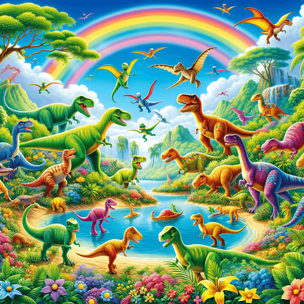 Adventurous Dino World Painting By Diamonds Kit