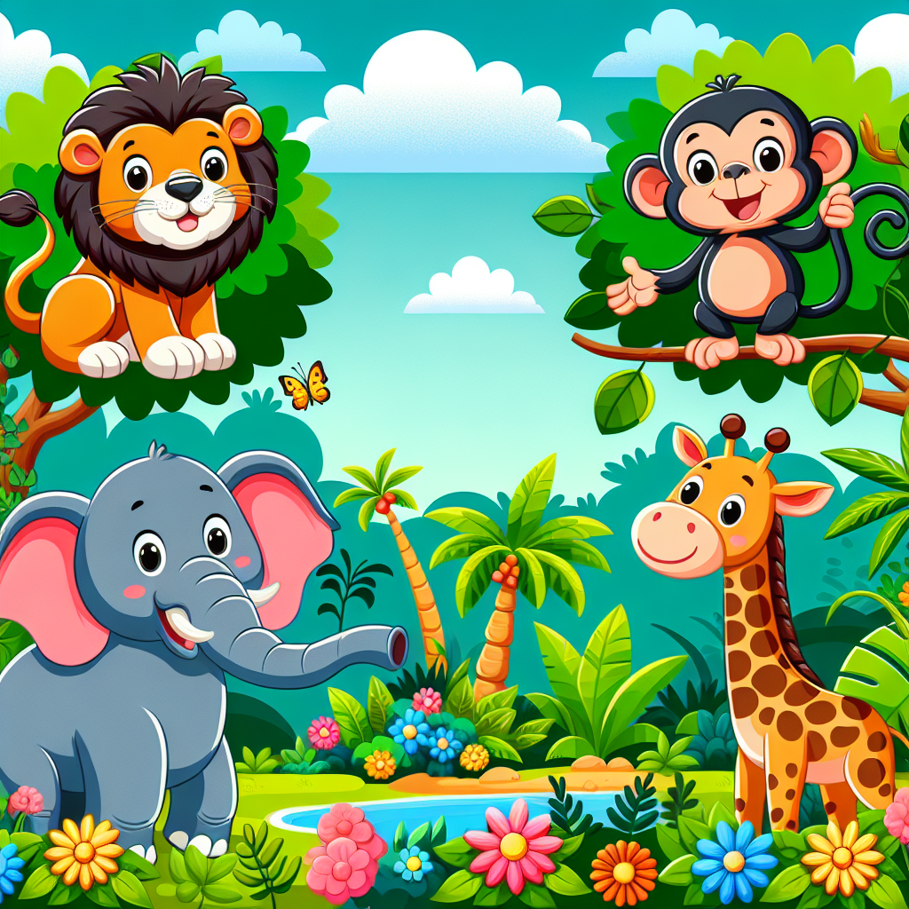 Jungle Adventure Friends Paint By Diamonds Kits
