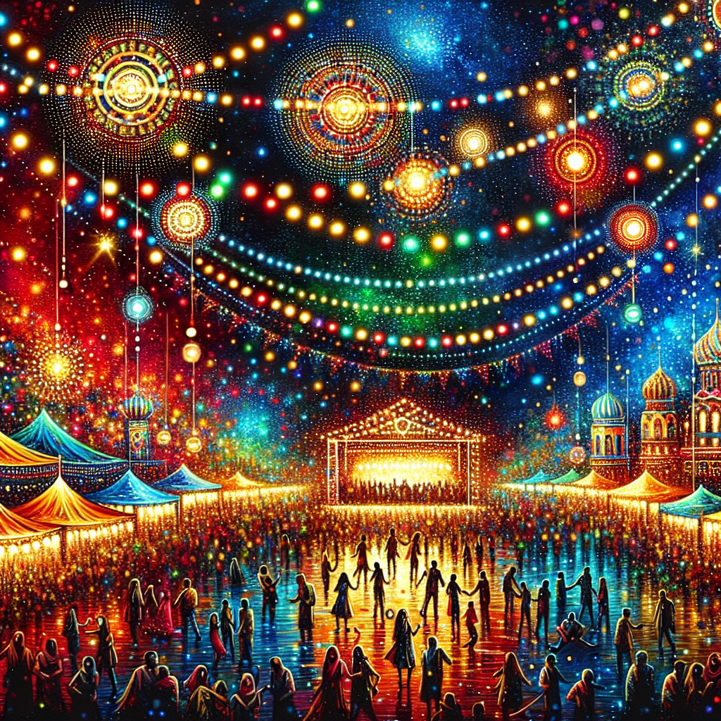 Dazzling Night Festival Paint By Diamonds Kits