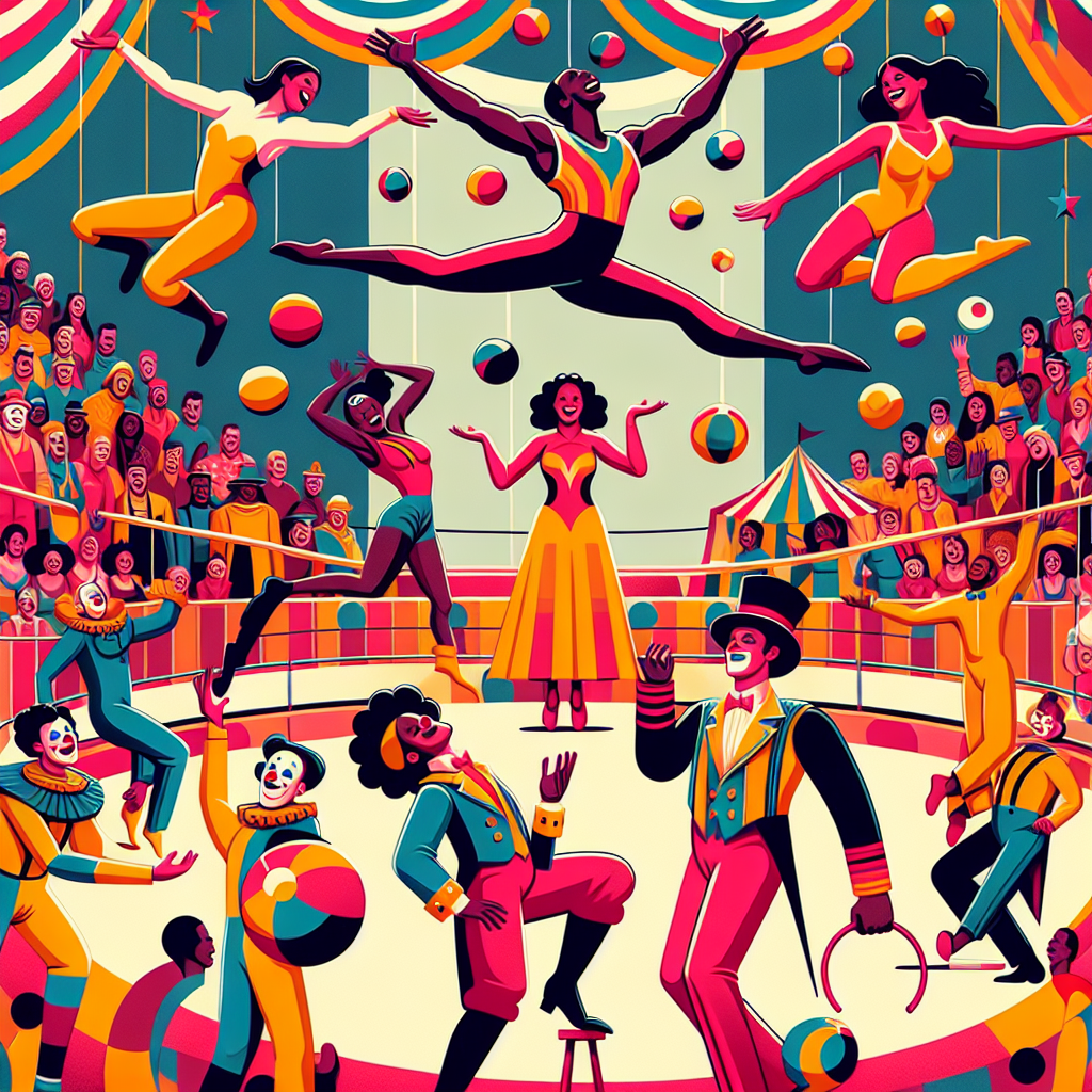 Jovial Juggling Circus Painting Diamond Kit