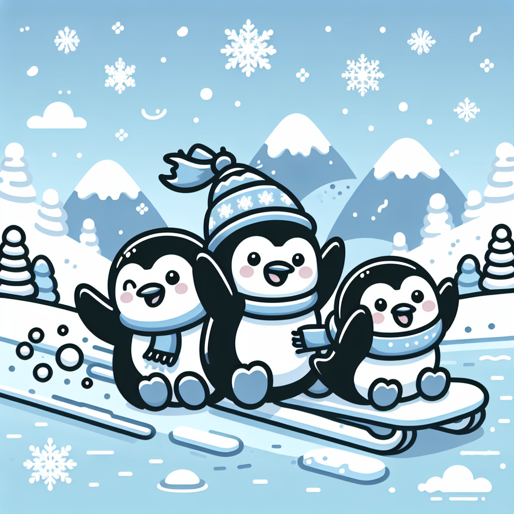 Penguin Snowland Fun Paint By Diamonds Kits