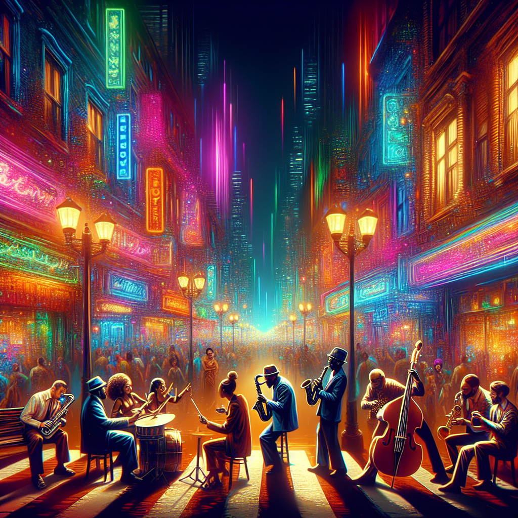 Energetic Jazz Night Painting By Diamonds Kit