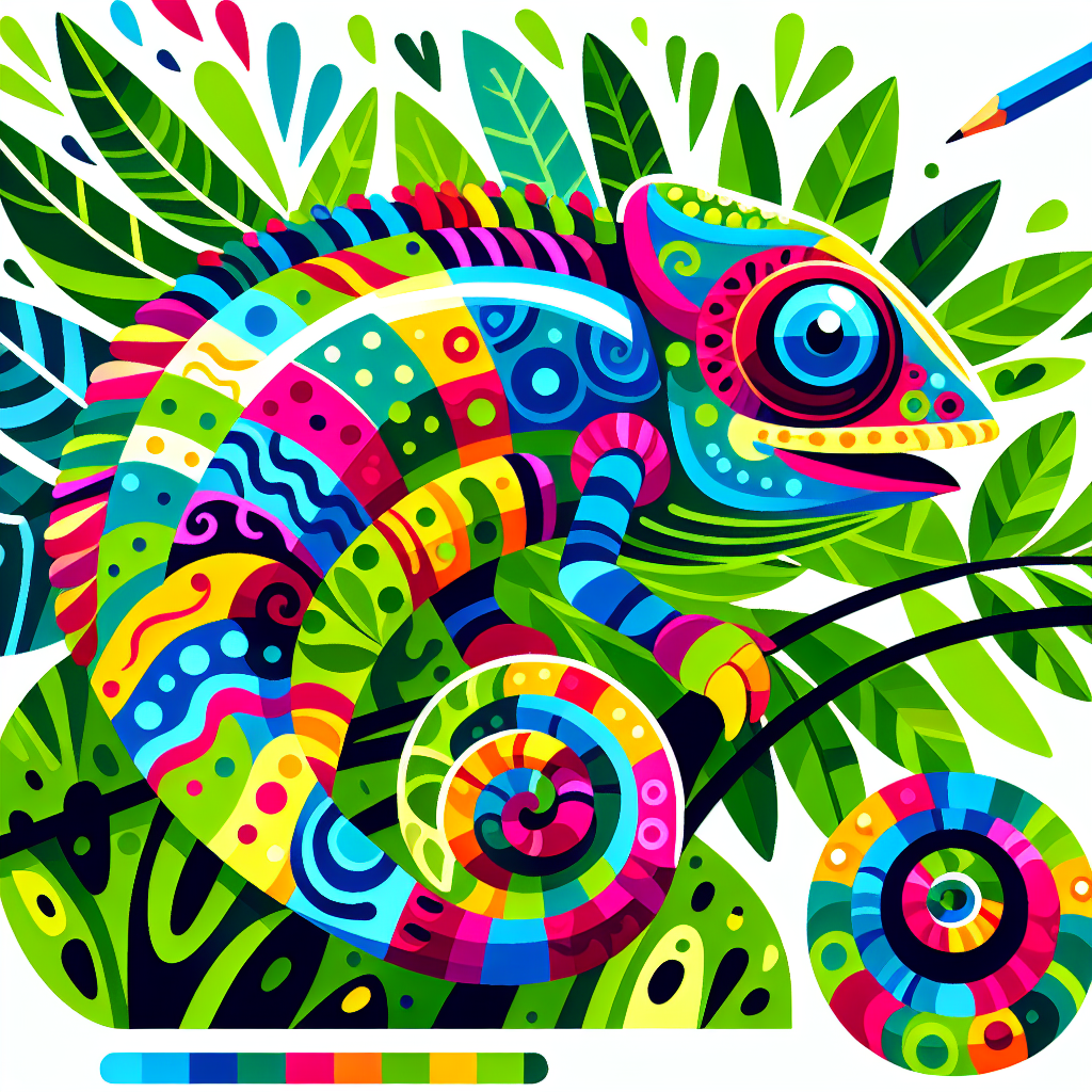 Cheerful Chameleon Surprise Diamonded Painting Kits