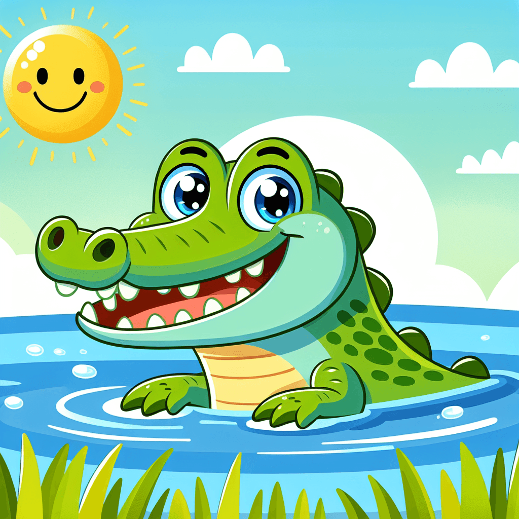 Cheerful Crocodile Adventure Paint By Diamonds Art