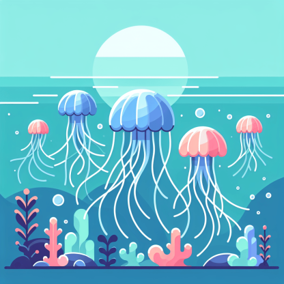 Floating Jellyfish Dreamscape Painting By Diamonds Kit
