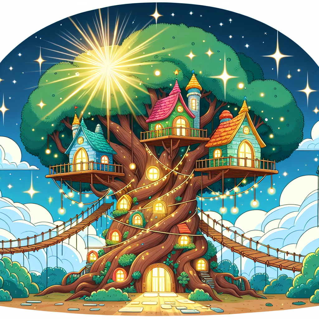 Whimsical Treehouse Village Paint By Color