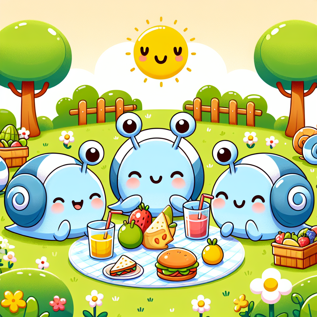 Garden Snail Picnic Paint By Diamonds Kits