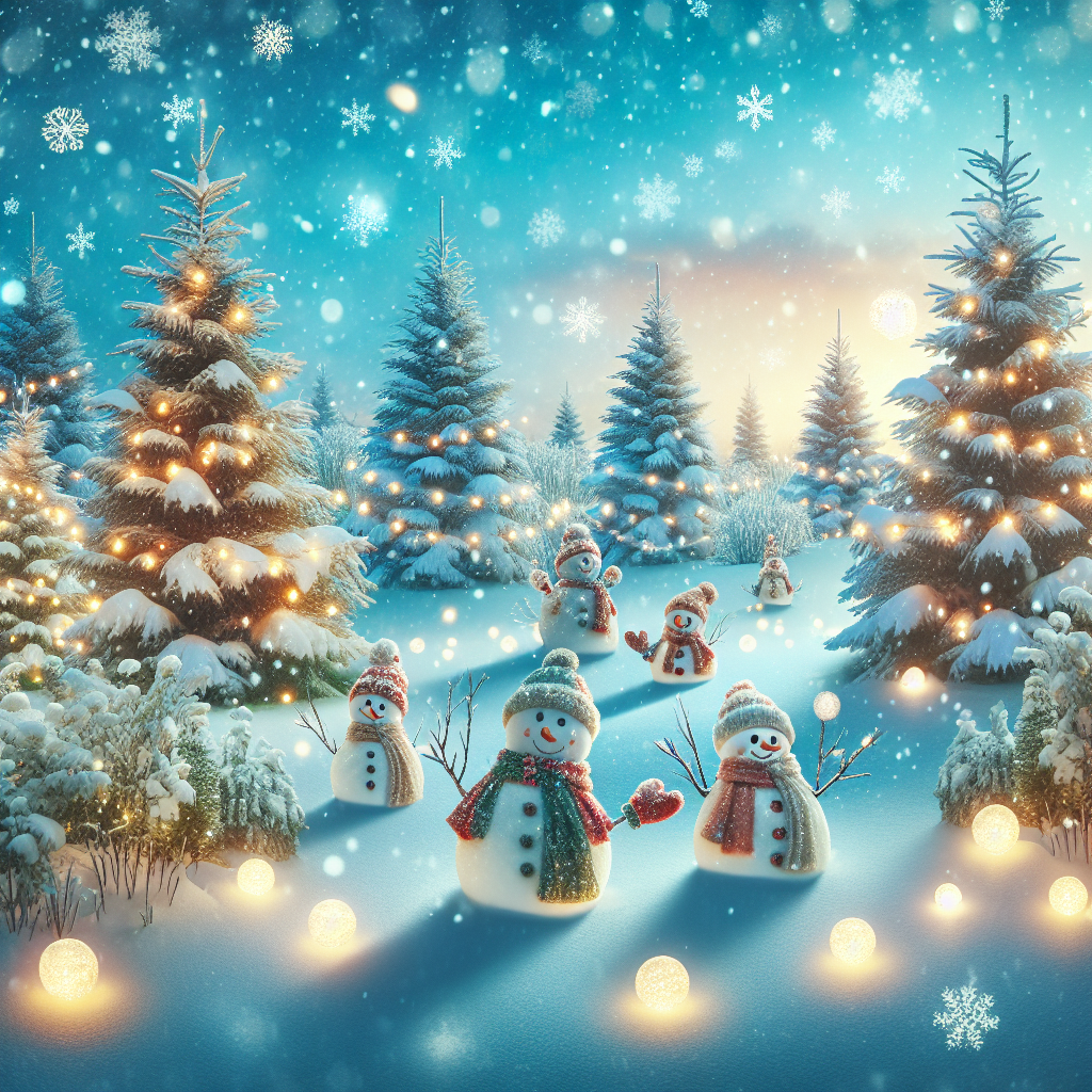 Joyful Snowy Landscape Paint By Diamond