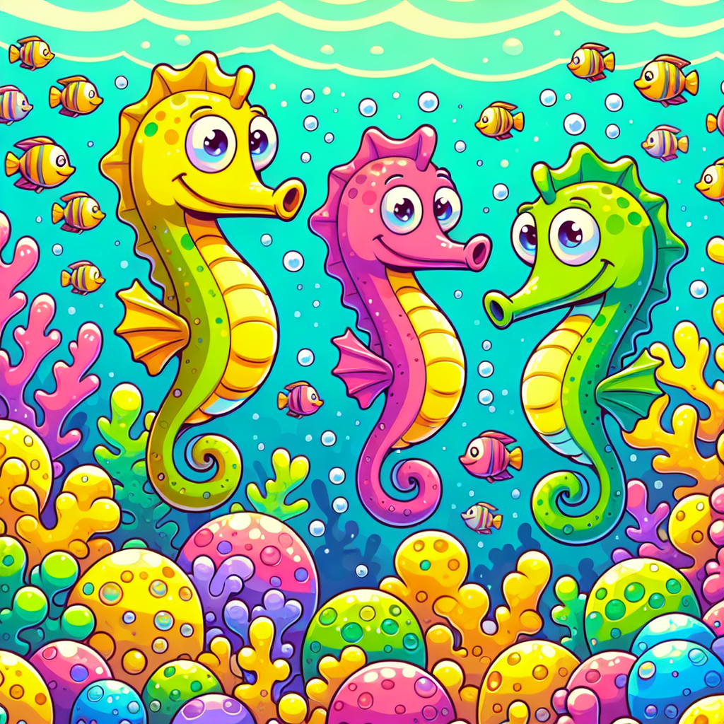 Silly Seahorses Paint By Diamonds