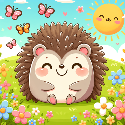 Sunny Day Hedgehog Paint By Color