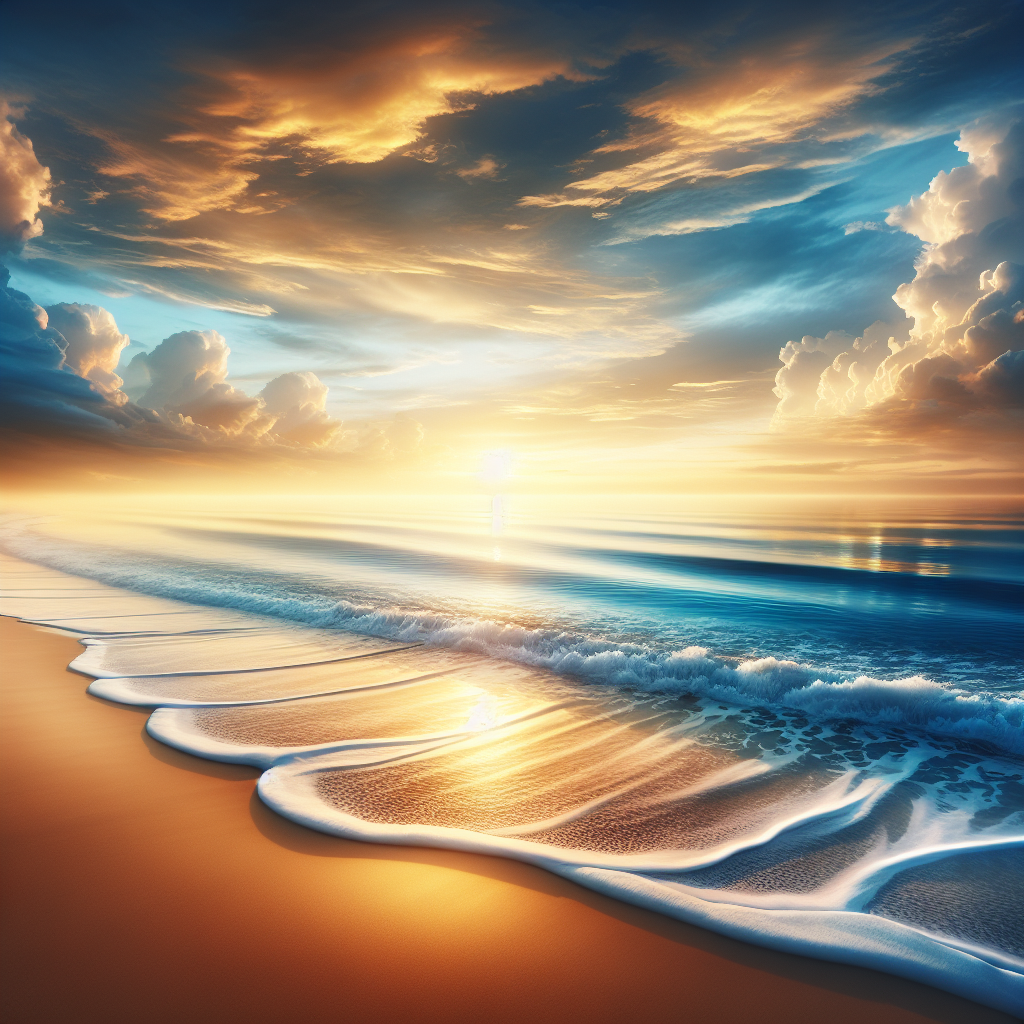 Gentle Waves At Dawn DIY Paint By Diamonds