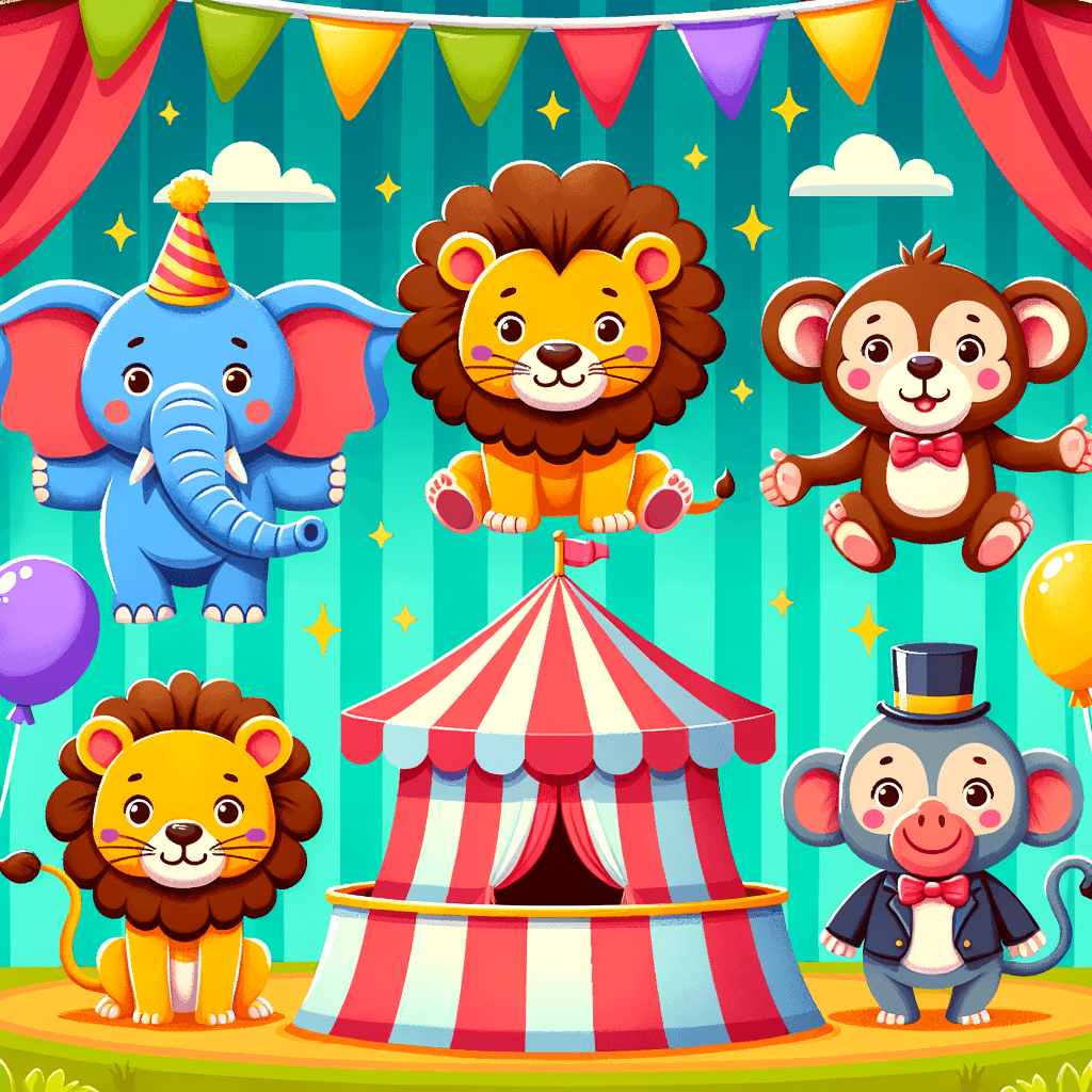 Happy Animal Circus Paint By Diamonds Art