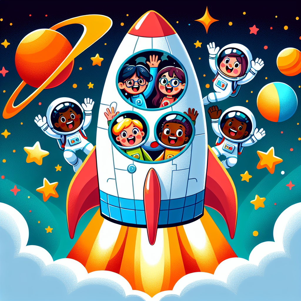 Cosmic Rocket Blast-Off Painting Diamond Kit
