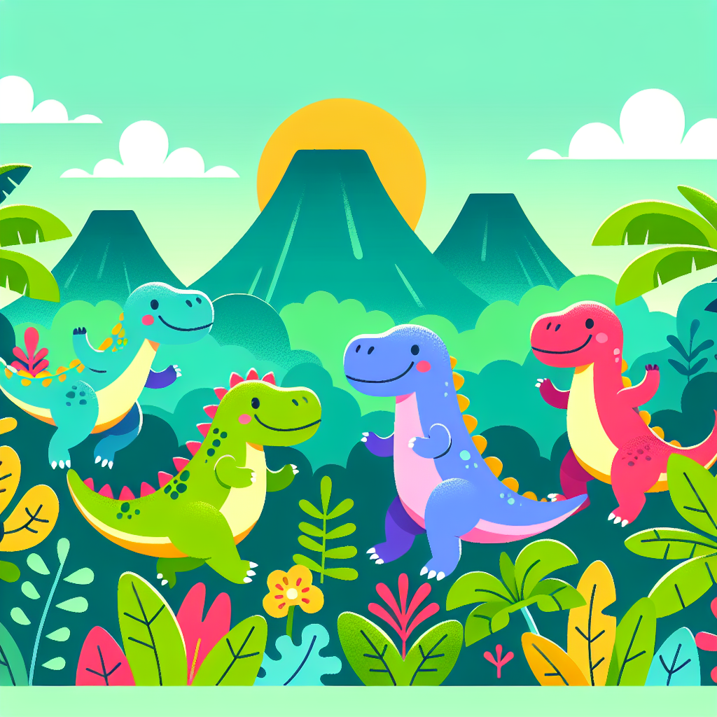 Dancing Dinosaurs Adventure Paint By Diamond