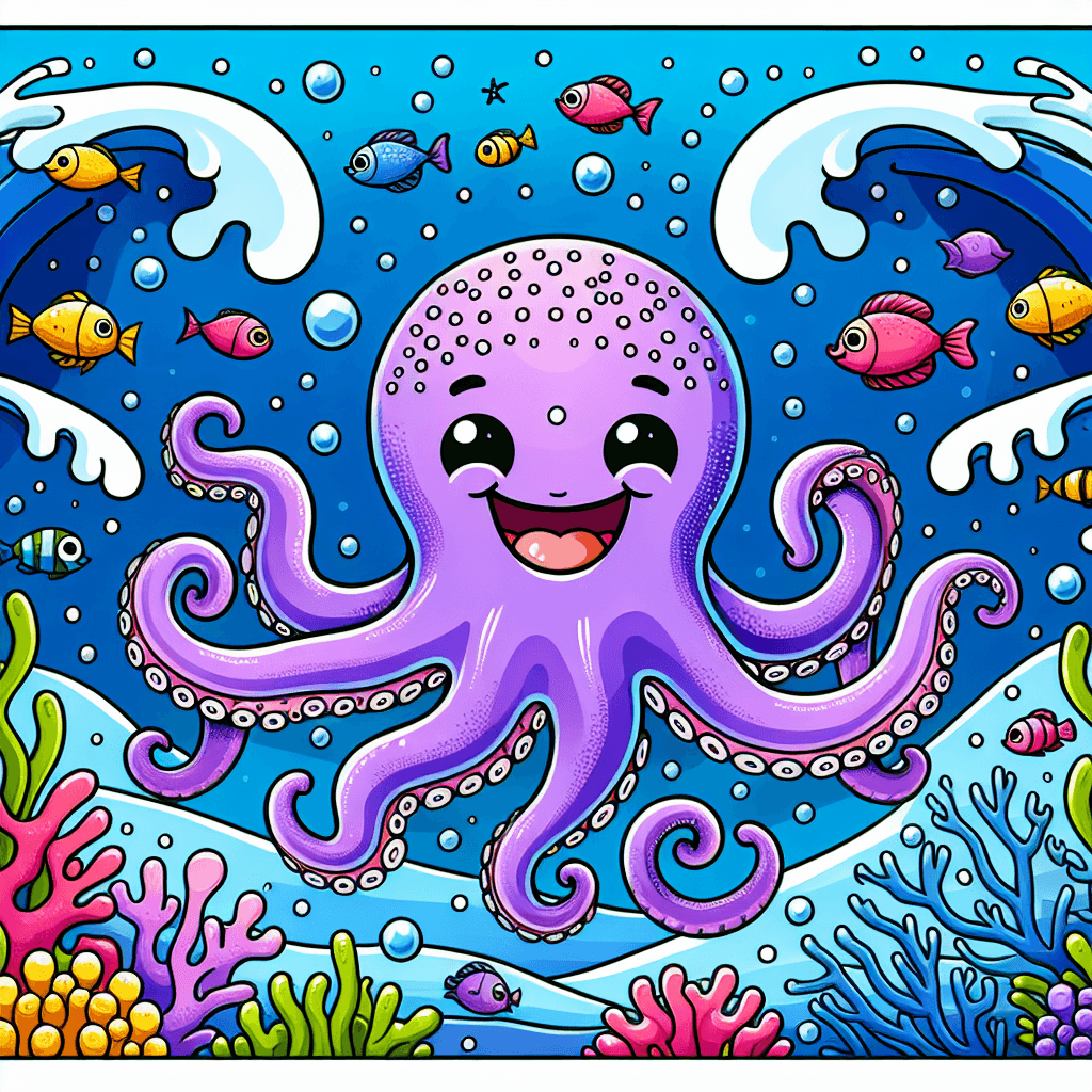 Giggles The Octopus Paint By Color
