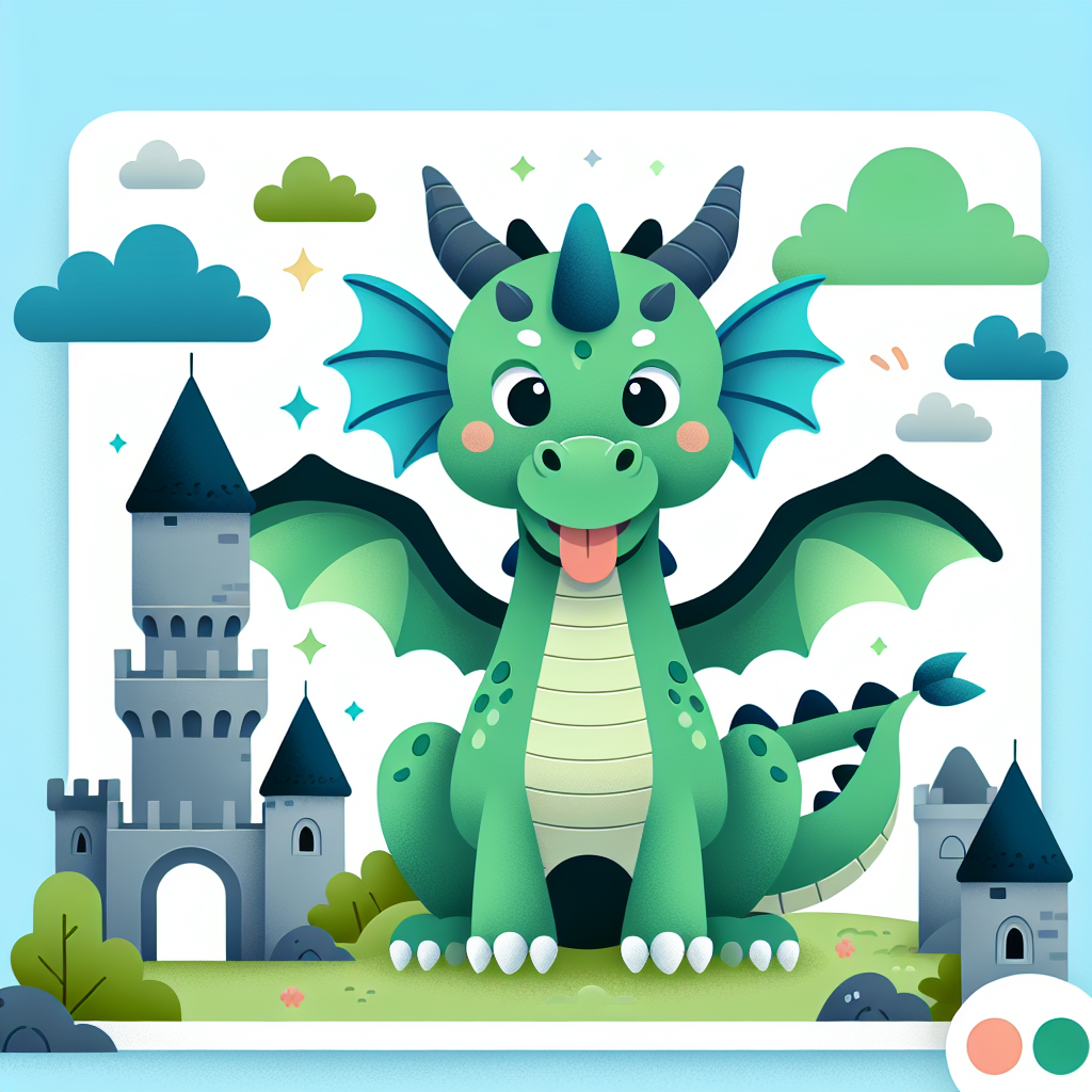 Friendly Fairy Tale Dragon Paint By Diamond