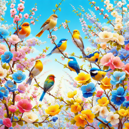 Charming Birdsong Symphony Painting Diamond Kit