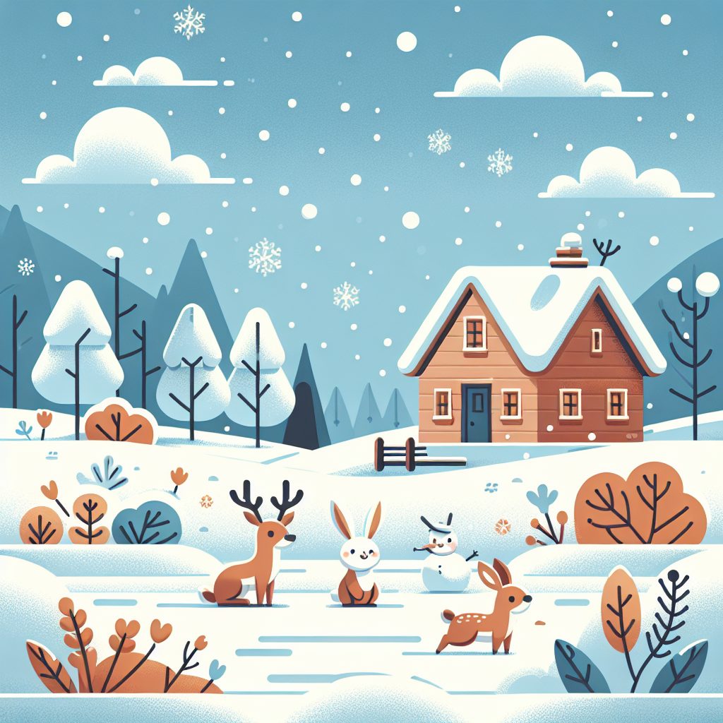 Charming Snowy Landscape Painting Diamond Kit