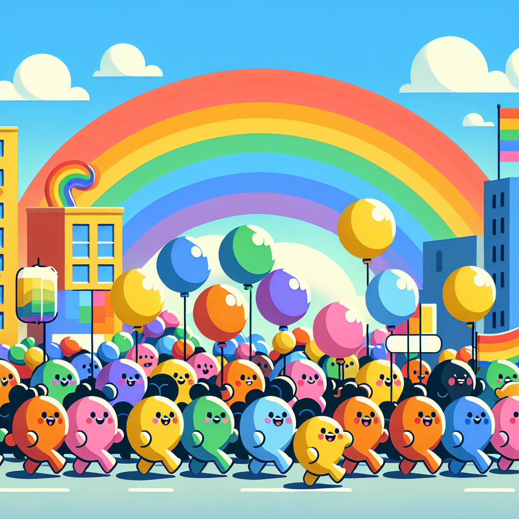 Radiant Rainbow Parade Diamond Painting
