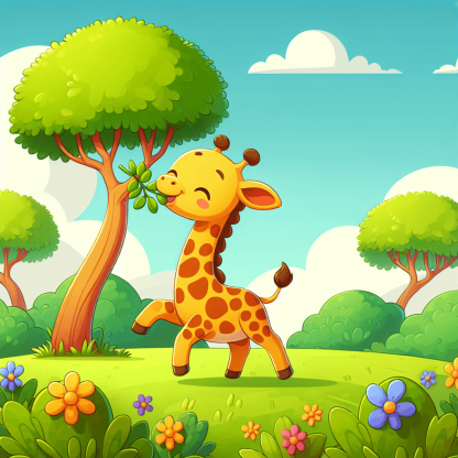Cheery Giraffe Paint By Color