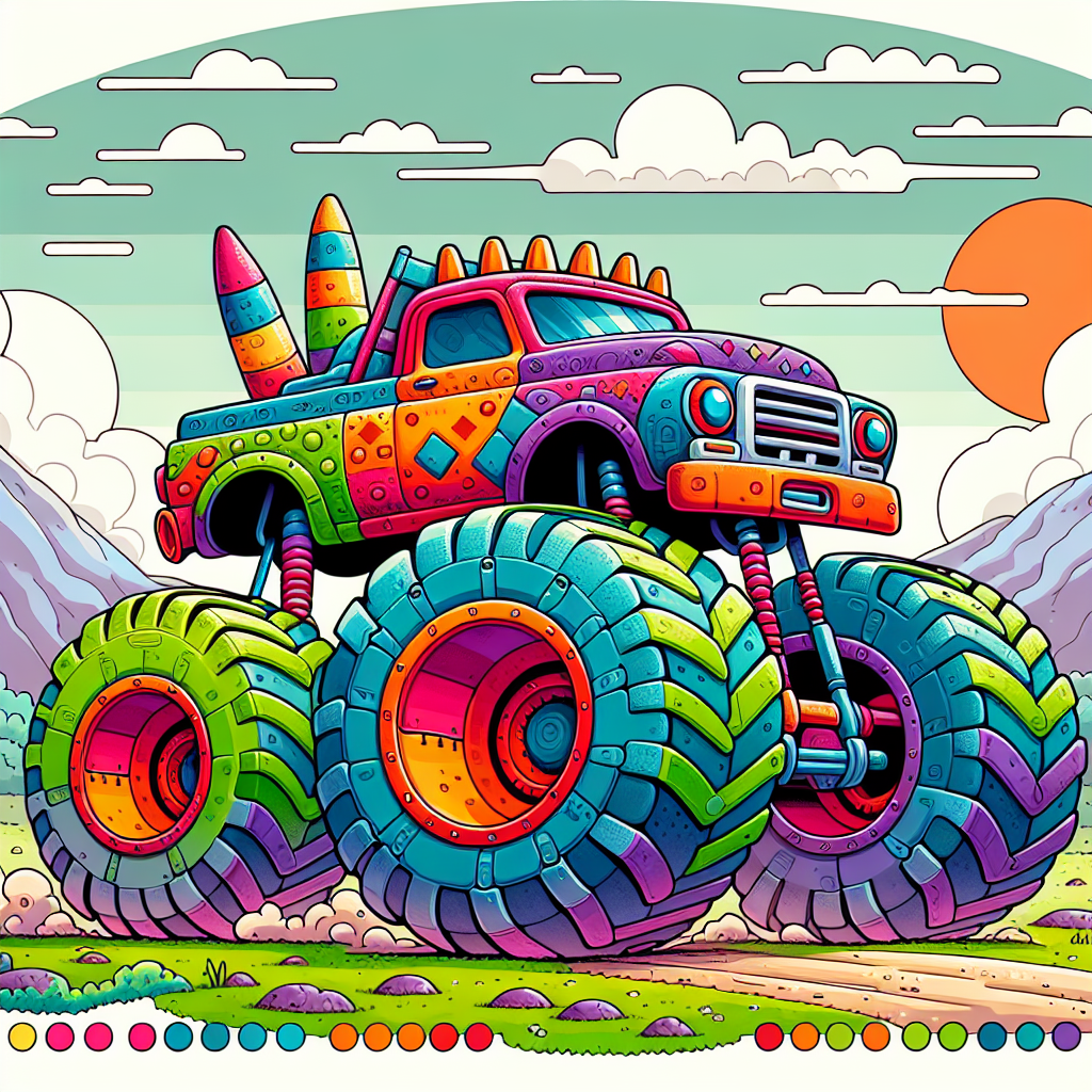 Funky Monster Truck Diamond Painting