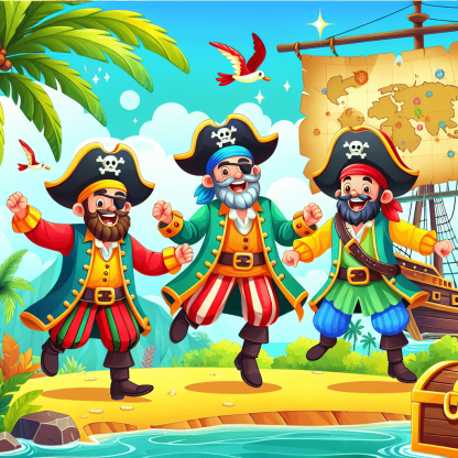 Treasure Island Pirates Diamonded Painting Kits
