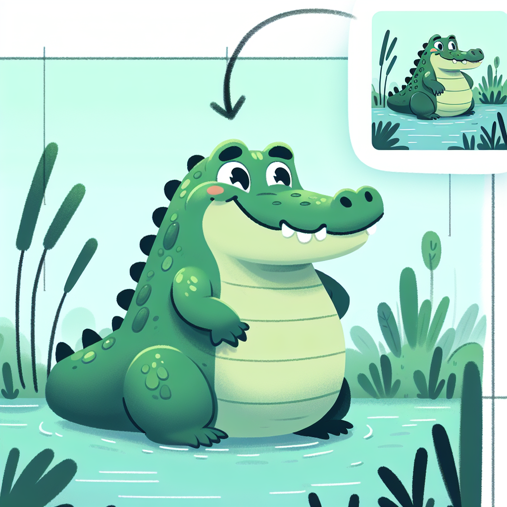 Friendly Alligator Painting By Diamonds Kit