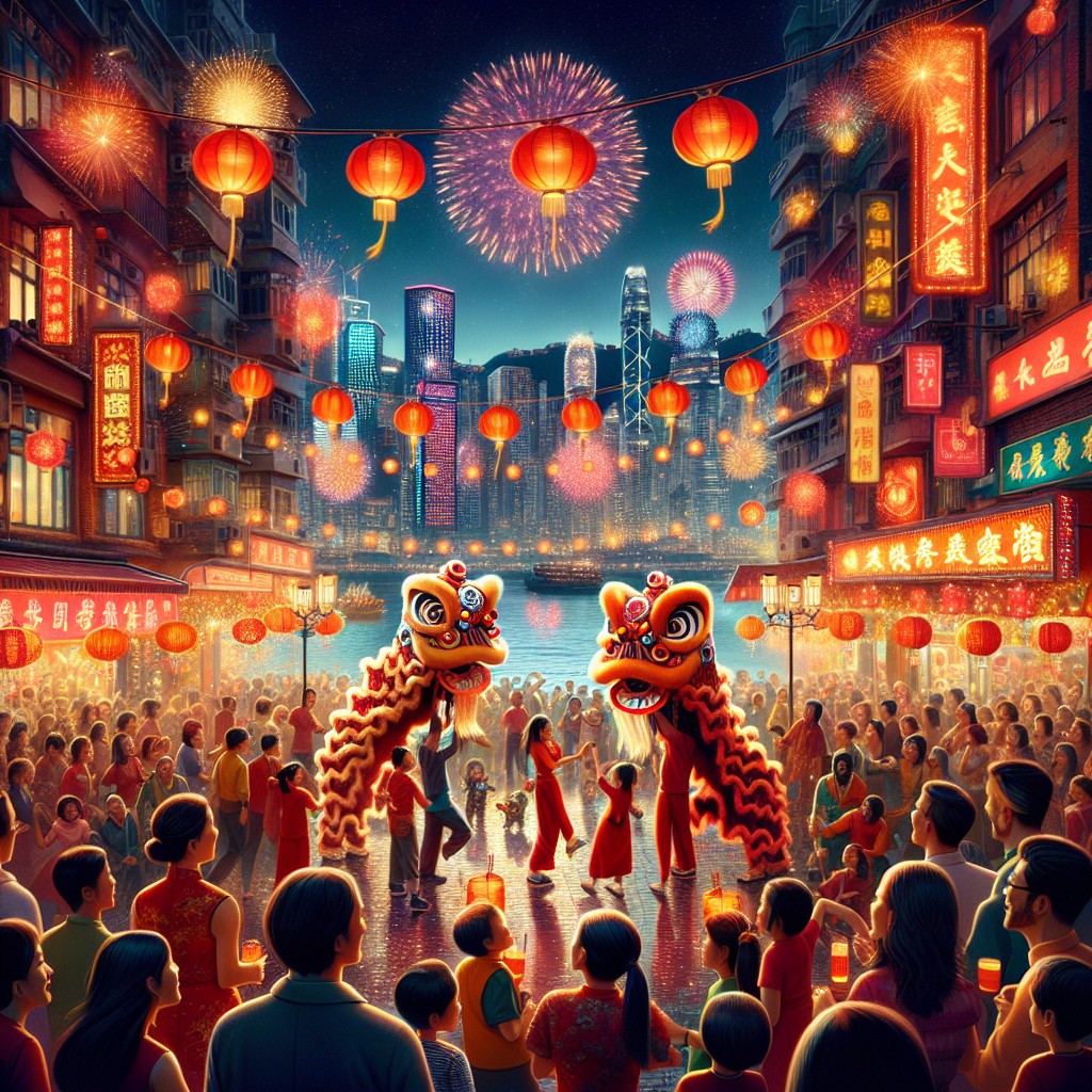 Lunar New Year In Hong Kong - Hong Kong Painting Diamond Kit
