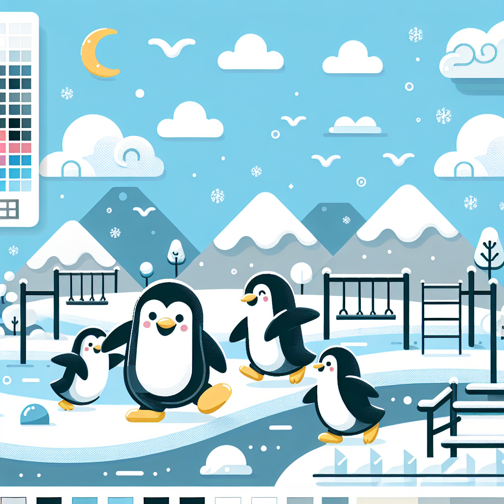 Penguin Playground Parade Paint By Diamonds Kits